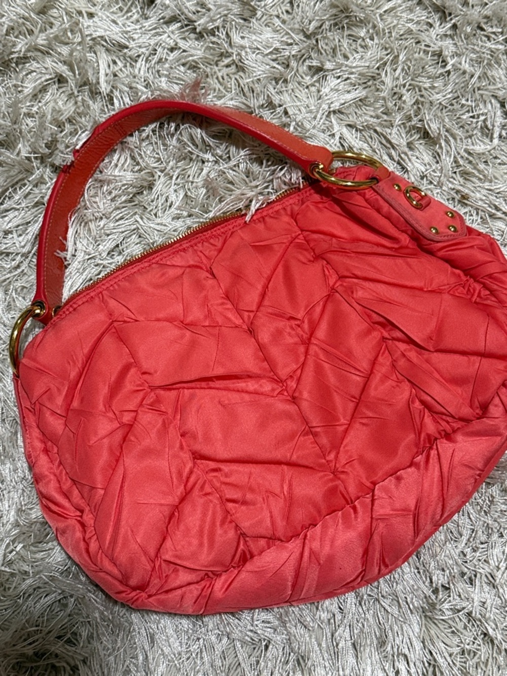 Prada Vintage Zip Handbag Tessuto Orange
Nylon Handbag - Picture 5 of 8